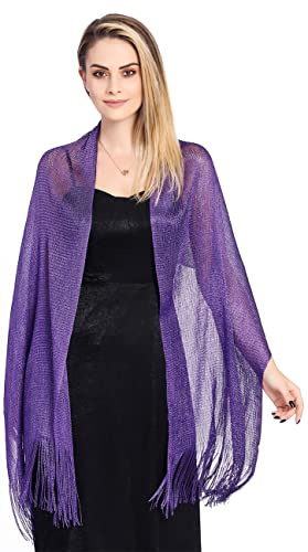 FAIRYGATE Scarfs for Women Lightweight Floral Lace Party Prom Wedding Shawl Scarf with Fringe Oversized Scarves