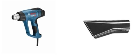 Bosch Professional GHG 20-63 - Decapador (2000 W, temperatura regulable 50-630°, pantalla digital, 2 flujos, en caja) + Bosch 1 609 201 799 - Boquilla para ranuras - 10 mm (pack de 1)