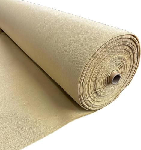 Farm Plastic Supply - Sand/Tan Shade Cloth - 85% - Mesh Fabric for Fence Privacy Screen, Garden Shade, Mesh Fence Screening, Shade Cloth Rolls, Wind Screen (12' x 20')