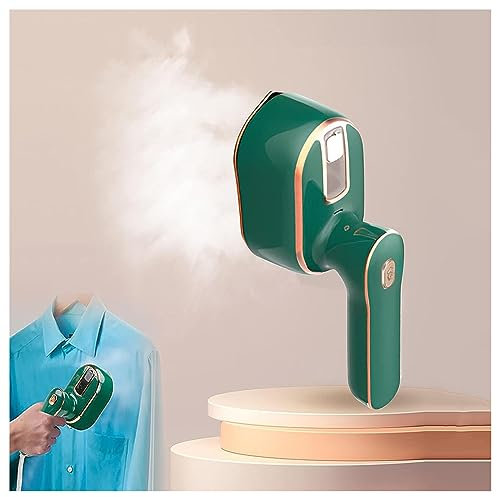 Plancha Ropa Viaje, Plancha De Vapor Mini con Asa Plegable Giratoria,100W y 100ml, Plancha a Vapor Doble Uso Para Seco Y Húmedo,Green