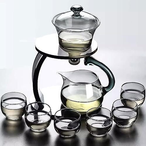 HWSY Service à thé Japonais, Ensemble de Tasses à thé, Machine à thé Automatique paresseuse, Ensemble de théière Kung Fu en Verre Domestique (Couleur: F, Taille:) (C) Interesting