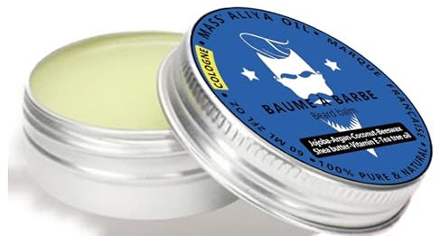 Mass Aliya Oil Baume à Barbe Homme-100% pur et naturel-Soin sans rinçage au karité, argan,jojoba,coco et vitamine E. Adoucit, coiffe et hydrate la barbe et la moustache. 60 ml (Cologne)