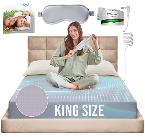 Earth Grounding Fitted Sheet King Size Gray with 12% Silver Fiber & 4% Silk & 84% Organic Cotton - Gray - Soft Earth Grounding Well Bed Sheets - Grounded Conductive Bed Sheets for Better Sleep