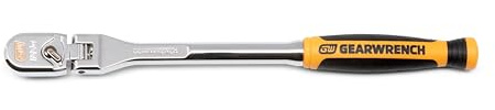 GEARWRENCH 81009XP Ratsche, 1/4-Zoll, 120XP, Griff aus zwei Materialien, flexibler Kopf, Tropfenform