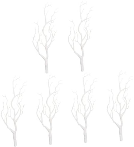 ABOOFAN 6 STK trockene Zweige Künstliche Zweige Kunst Schwarze Manzanita- zur Dekoration Weihnachtsdekorationen Ornament Birke weiße für den Weihnachtsbaum Winter