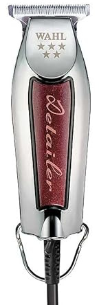 Wahl Wide Detailer Trimmer - Leistungsstarker kabelgebundener Trimmer mit extra breiter T-Klinge für Kantenbearbeitung und Detailarbeiten, Chrom/Burgundy