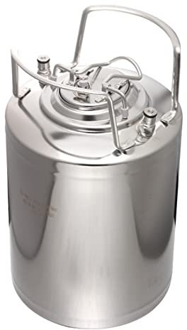 LCQSYE Spillatori per Birra 6 A 24.5L 304 in Acciaio Inox Azoto Caffettiera Birra Keg Mini Keg Beer Growler Accessori per la Birra(12L)