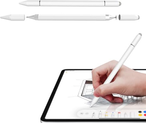 CULEO Stylets pour téléphones portables,Stylet magnétique 3 en 1 pour tablette stylet capacitif universel (blanc)