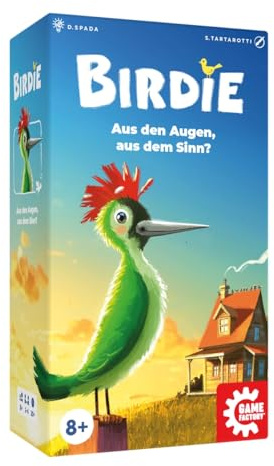 Game Factory 646082 Birdie, Fluffy Animals, federleichtes Merkspiel | ab 8 Jahren, Familienspiel für 2-4 Personen, Kartenspiel, Gesellschaftsspiel