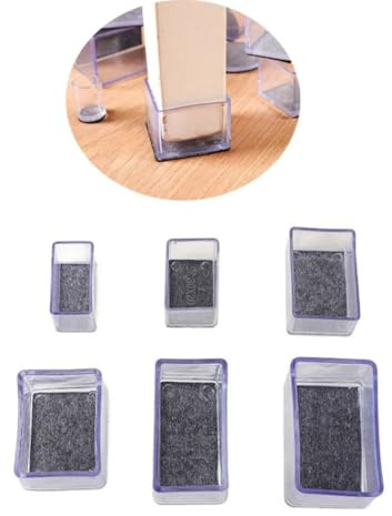 Blausky 8 Pezzi Copri Gambe per Sedia in Silicone Trasparente, Copri Gambe con Gomma Morbida Antiscivolo e Antigraffio, Protezioni per Gambe di Sedia Resistenti all'Usura per Mobili, Gambe di Sedia