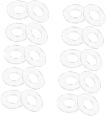 Tofficu 20pcs Shower Hose Sealing Gaskets Rubber Washer Seals O-ring Design Leakproof Easy to Install Fit for Homes