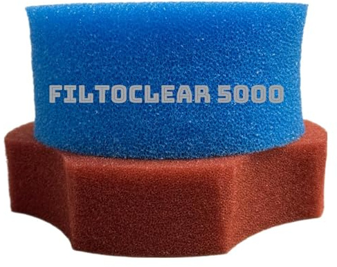 Koi- und Bonsaipark Herdecke KH Ersatzschwamm Set für Filtoclear 5000 Teichfilter Filterschwämme 1X blau/ 1X rot passend für Oase Filter Komplettset Wasseraufbereitung Filterschwamm Ersatzschwämme