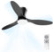Airwit Ventilador de Techo con Luz y Mando a Distancia, 106cm Regulable 3CCT LED Lámpara Silencioso Ventilador Techo, 6 Velocidades Moderno para Salón Dormitorio, Reversible DC Motor