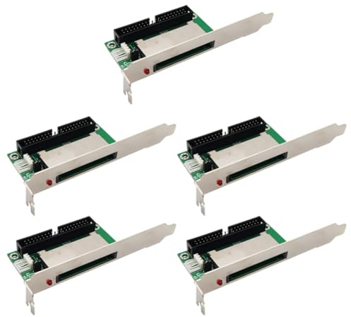 MQODLFP Adaptador convertidor IDE de 3.5 IDE de 40 pines a adaptador IDE con soporte Pci panel trasero, 5 unidades