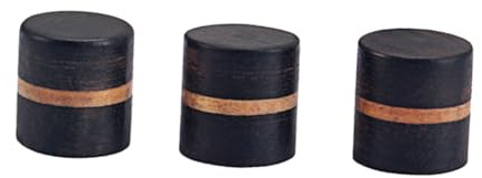 3pcs Gd407 Wooden Knobs for Electric Guitar and Bass Coffee | Fits Split Shaft Pots and Import Concentric Pots, Replacement Set, Coffee Finish, Gd407 Model