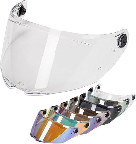 Yofab Motorcycle Helmet Visor Replacement for MT-V-28B Thunder 4, Full Face Helmet Shield, Anti‑Scratch & Windproof Motorcycle Helmet Lens for Cycling or Touring,G Transparent