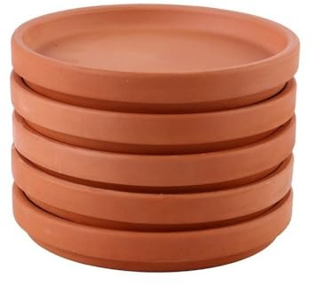 AILIUXIAOYAN Blumentopf-Untersetzer 5 stücke Terrakotta Blumentopf Trays Runde Anlage Entwässerung Untertassen Basis(L)