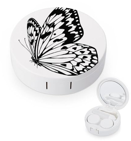 fkgvwo Contact Lens Case Butterfly Contact Lens Box Travel Kit Portable for Travel & Home