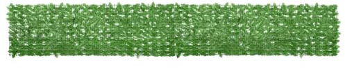 Mokuyary Balkon-Sichtschutz mit Grünen Blättern 500x75 cm Balkonverkleidung Balkonabdeckung, Blickdichte Windschutz für Garten, Terrasse, Außende
