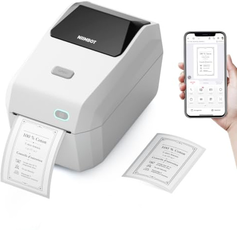 NIIMBOT Imprimante d’Étiquettes K3, Impression Rapide, Blanc