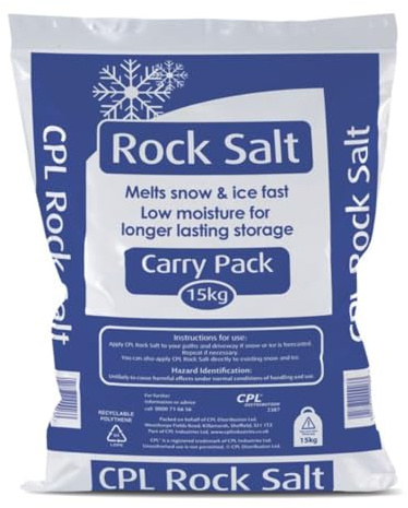CPL De-Icing Rock Salt for Paths and Driveways 15kg