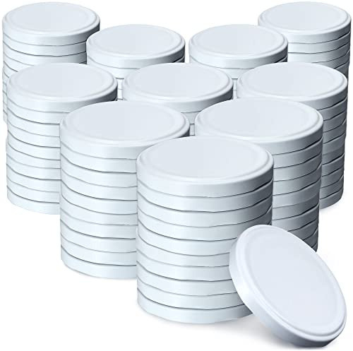 KADAX 100er Set Schraubdeckel TO82 ⌀ 82mm Weiß – Twist-Off Ersatzdeckel für 235-900ml Einmach- & Marmeladengläser | Luftdicht & Spülmaschinenfest