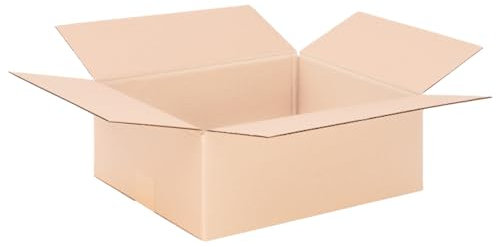 verpacking Faltkartons 395 x 295 x 140 mm Braun (Außenmaß 400 x 300 x 150 mm) KK 86 1-wellig Versandkarton für mittelgroße Waren DHL Paket DPD GLS Kartons (25 Stück)