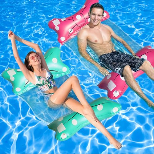 2 Pièces Flottant Hamac Gonflable, Matelas gonflables, Bouee Piscine, Bouee Piscine Adulte, Matelas Piscine, Hamac Piscine pour Adulte, Hamac Gonflable Piscine, Matelas Filet Piscine, Hamac de Piscine