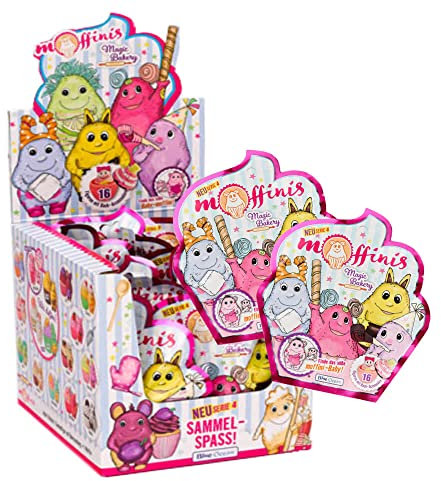 Generisch Blue Ocean Moffinis Figur Sammelfigur Serie 4 - Magic Bakery - Moffini Muffin Monster - 1 Display (18 Tüten)