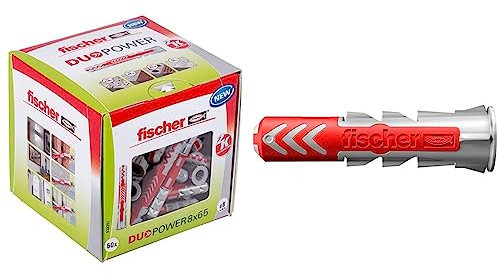 fischer DUOPOWER 8 x 65, Universaldübel, leistungsstarker 2-Komponenten-Dübel & DUOPOWER 10 x 80, Universaldübel, leistungsstarker 2-Komponenten-Dübel