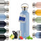 Blumtal Termo 750ml - Botella de acero inoxidable de doble pared 750ml - Botella isotérmica libre de BPA 750ml - Botella de acero inoxidable 750ml - botella de té - deportiva - Gris Azul