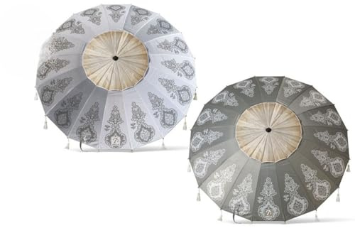 Atosa Mandala-Strandschirm mit schwenkbarem Aluminiumrock, Ø 180 cm, Oxford, LSF 50+, 2 Möglichkeiten, mit Hülle, bunt