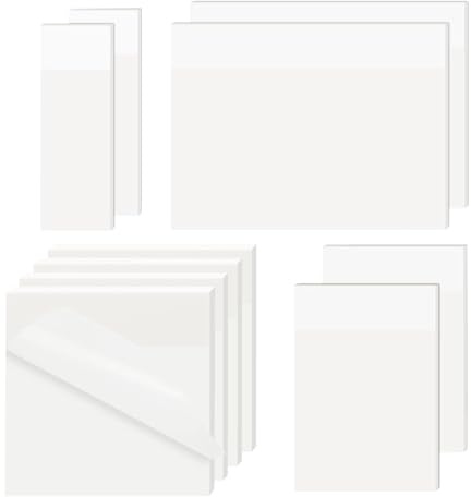 Yolistar 500 pezzi Note Adesive Trasparenti,Quattro dimensioni Foglietti Impermeabili,trasparenti,Blocchetti memo adesivi,Riutilizzabili,per prodotti per ufficio Casa