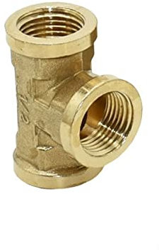 Adaptador de Conector de Utilidad Adaptador de Conector de Manguera Rosca Hembra 1/23/4 Adaptador de Instalación de Tubería de Latón Bsp de Tres Vías Conector de 3 Vías Accesorio de Tubería Deua Ros
