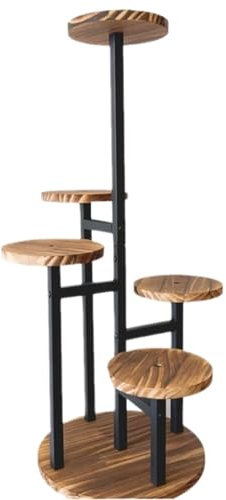 REEKOS Scaffale Piante Porta Piante Porta Fiori Supporto Per Piante In Metallo E Legno Per Piante Multiple Scaffale Per Piante Alto Porta Piante Per Interni Scaffale Fiori Portafiori
