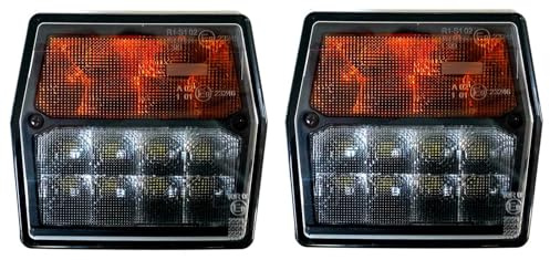 MelTruck LED Rückleuchten Anhänger 12V IP68 – Bremslicht, Blinker, Rückfahrlicht, Nebelschlusslicht – EMV – Universale LED Leuchten für Trailer, PKW, LKW, Wohnwagen, Traktor – 10 Varianten