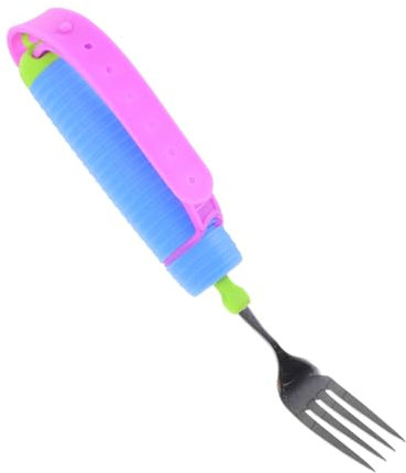 HAWILLOSCH Tenedor Adaptativo Antideslizante Para Mayores y Discapacitadas Utensilio De Comida Ergonómico De Inoxidable Para Facilitar La Alimentación y Mejorar La Calidad De Vida