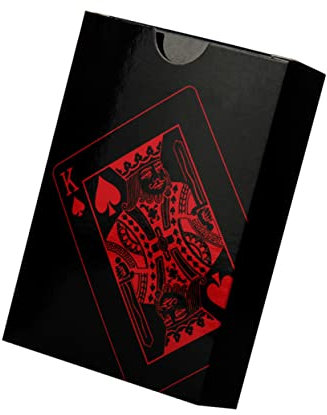 GARVALON 1satz Wasserdichtes PVC Poker Spielkarten Set Mit Papierbox Rot Kreatives Wiederverwendbares Kartenspiel Für Unterhaltung Und Spaß Mit Freunden Oder Familie