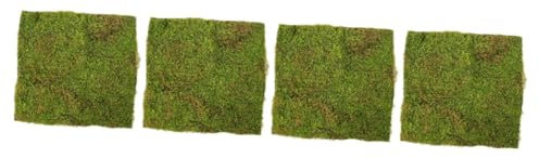 Cabilock 4pcs Outdoor Fairy Garden Artificial Moss Mats Fake Turf Decorative Turf for Garden Realistic Landscape Easy to Cut