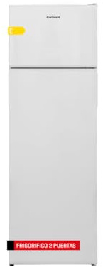 Corberó - Frigorífico 2 Puertas con congelador| CF2PV24024W | 243L | 161 cm| Less Frost | Cajón Crisper | Descongelación Manual | Estantes de Cristal | Puerta Reversible | Blanco