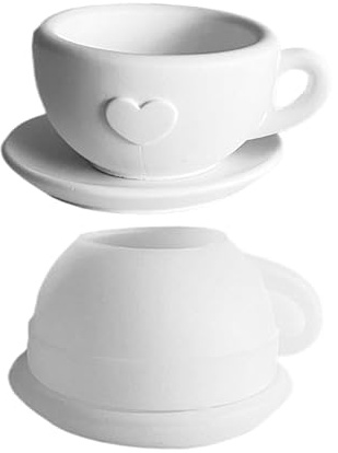 Silikonformen Kaffeetasse und Gießform - Tassen Kerzenhalter Set mit Becher zum Gießen von Gips