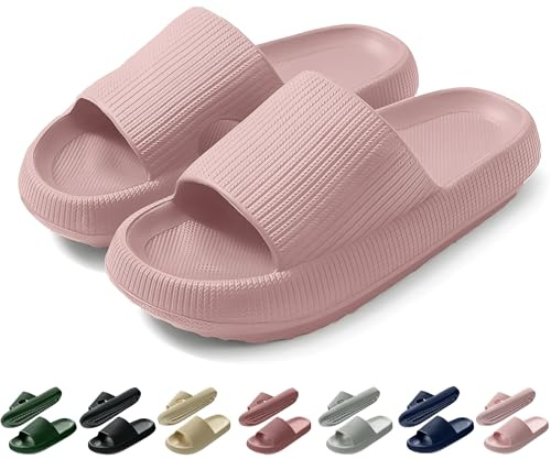 Coswind Claquettes Femme Ete Confortable Chaussons Piscine Plage Pantoufles Soft Douche Antidérapante Maison Sport Slides Intérieur Extérieur Rose 240