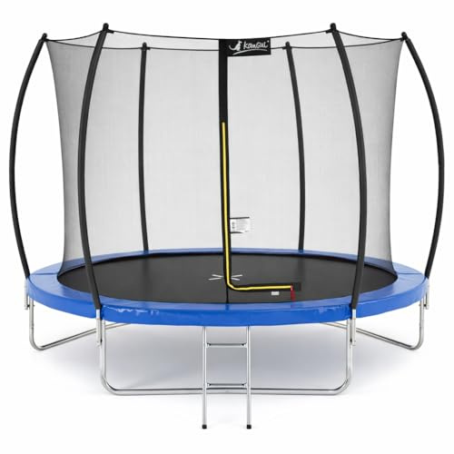 Kangui Rundes Trampolin Ø 430 cm mit Sicherheitsnetz und Leiter – Blau – FPR 430