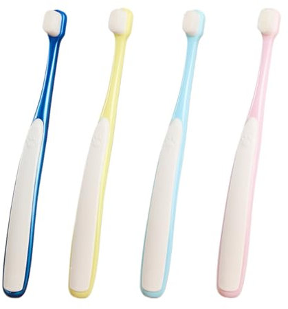 Zahnbürste für Katzen, 4 x Katzen-Zahnbürsten, weiche Borsten, Zahnbürsten-Set, breiter Kopf, Haustier-Mundpflegezubehör für den täglichen Gebrauch, Zuhause, Reisen