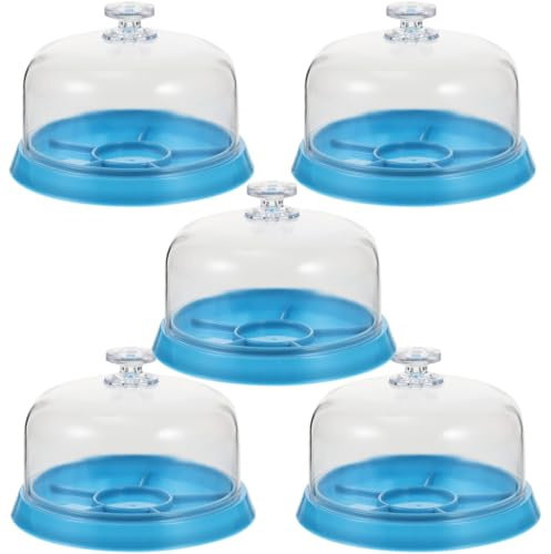LRXIYODE Boîte Rangement Montre 5 Pièces Couvercle Poussière Transparent pour Mouvement De Montre Organisateur De Pièces pour Réparation Stockage D’Outils D’Horloger