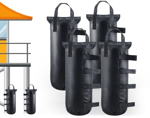 800D Pavillon-Sandsäcke, 4-teiliges Set, strapazierfähige Pavillongewichte, 800D Oxford-Stoff verstärkte Sandsäcke für Pavillon, Zelt, Garten, verwenden Sie befüllbare Sandsäcke