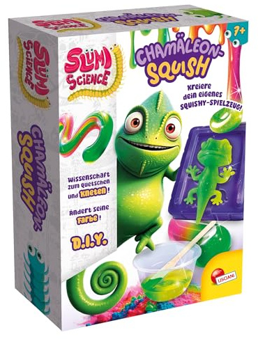 Lisciani Slumi Science Squish Caméléon – Expérience de Chimie DIY à partir de 7 Ans – Jouet Thermique à Presser – Changement de Couleur à la température – Kit de Bricolage pour Enfants avec Forme