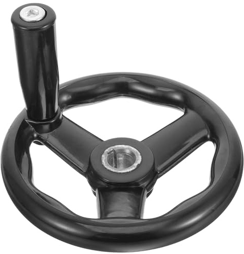 Amosfun Volant à Main en Bakélite Antidérapant 3 Branches 12 X 125 Mm pour Fraiseuse Accessoire de Tour Manivelle Machine-outil Industriel Usage Sécurisé Solide