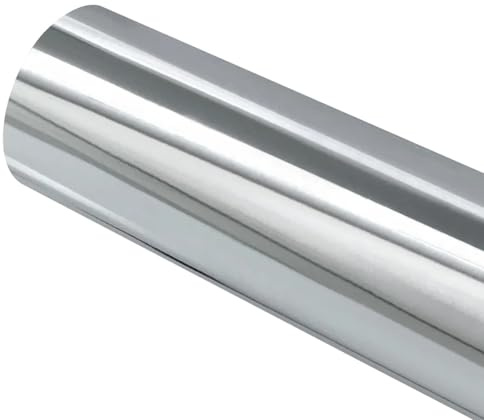 Tolospace - Rollo de vinilo de alto brillo, adhesivo de vinilo para coche con aspecto de espejo cromado, sin burbujas de aire, película adhesiva metálica DIY para camiones y accesorios de automóvil