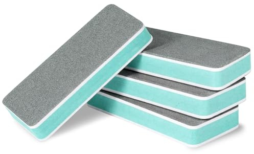 Yupaluz 4pcs Double-Sided 600/600 Grit Sanding Polishing Pads, Aquarium Glass Cleaner & Algae Scraper Fish Tank, Multipurpose Fish Tank Accessories for Glass, Craft and Model Polishing